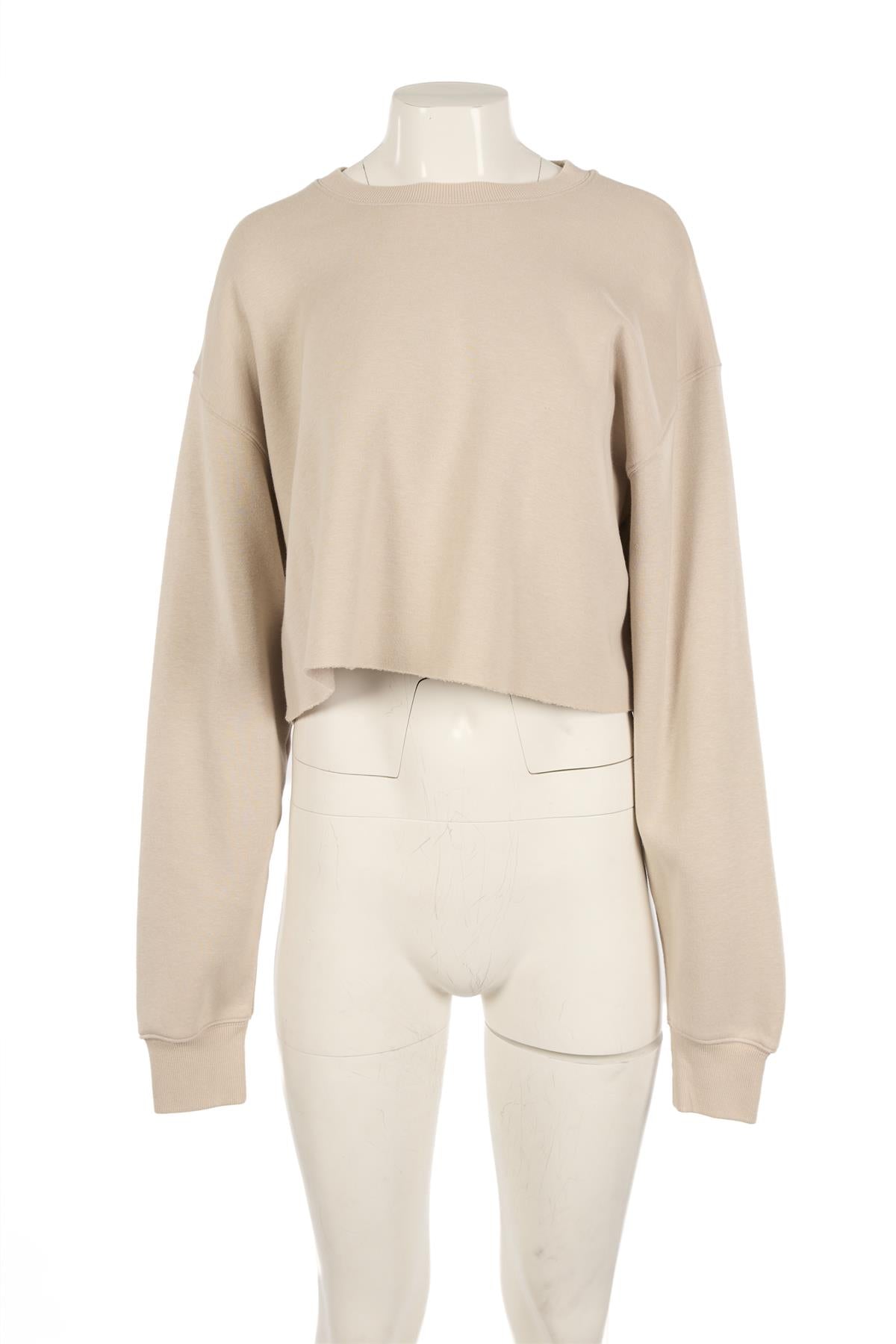 SKIMS BEIGE COTTON SWEATSHIRT MEDIUM
