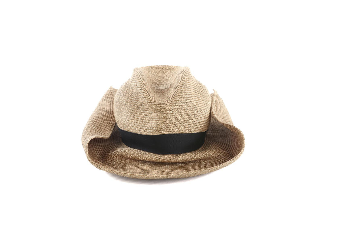 MATURE HA. TAN PAPER SUN HAT 59CM