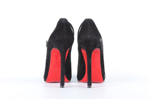 CHRISTIAN LOUBOUTIN BLACK SUEDE SANDALS EU 36.5 UK 3.5 US 6.5