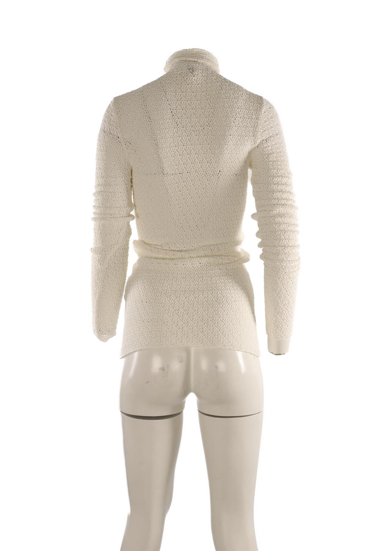 TOTEME WHITE CROCHET TOP SMALL