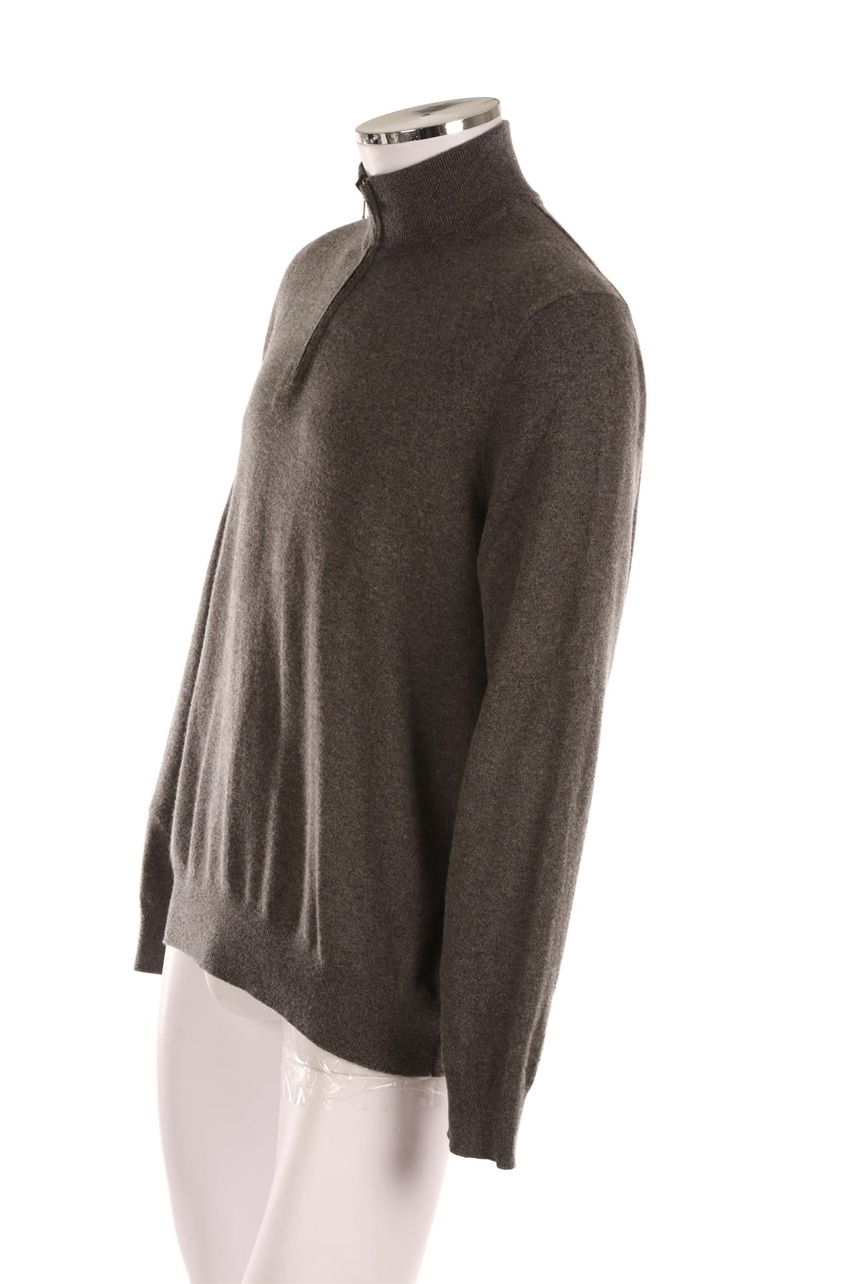LORO PIANA GREY MEN'S CASHMERE SWEATER IT 52 UK/US 42