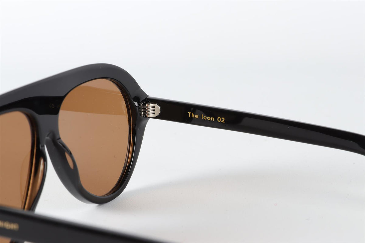 PAST MIDNIGHT BLACK ACETATE SUNGLASES