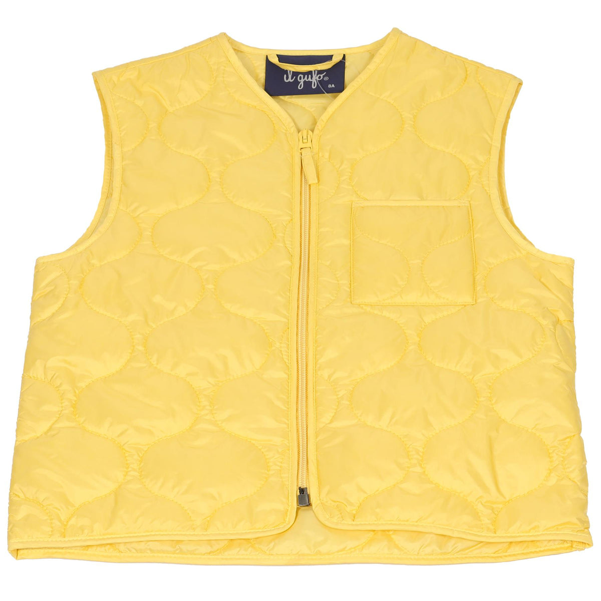 IL GUFO YELLOW KIDS BOYS PADDED GILET 8 YEARS