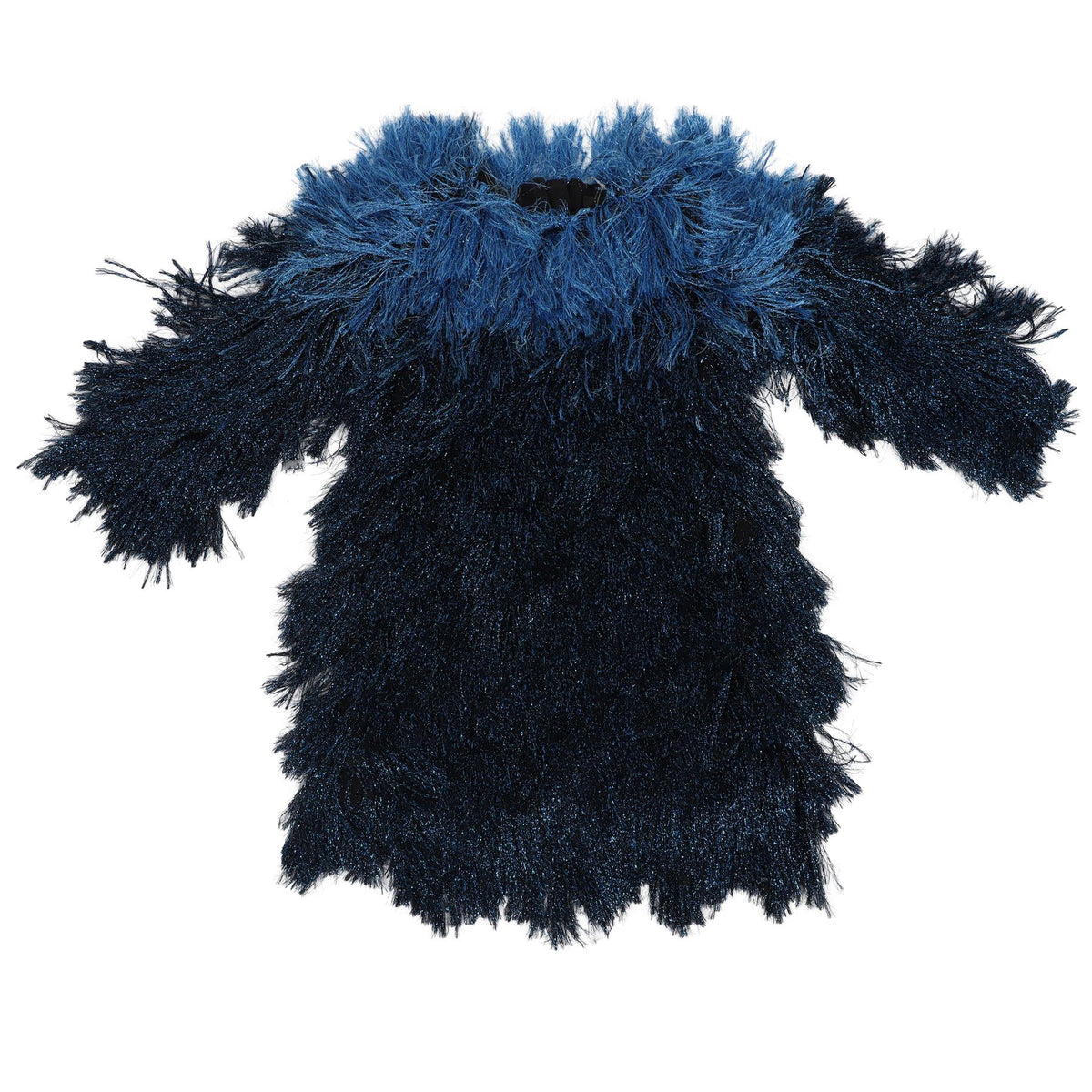 BALMAIN BLUE KIDS GIRLS FRINGE DRESS 6 YEARS