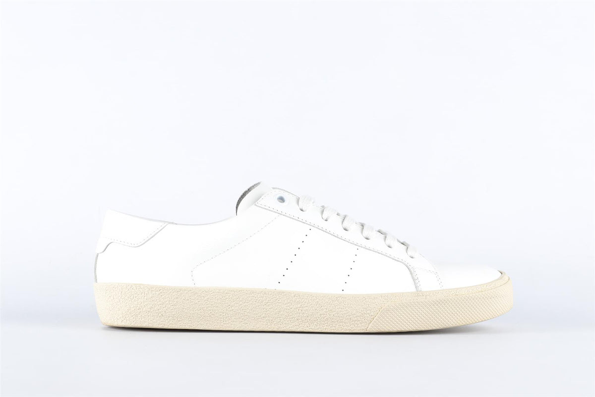 SAINT LAURENT WHITE LEATHER SNEAKERS EU 37.5 UK 4.5 US 7.5