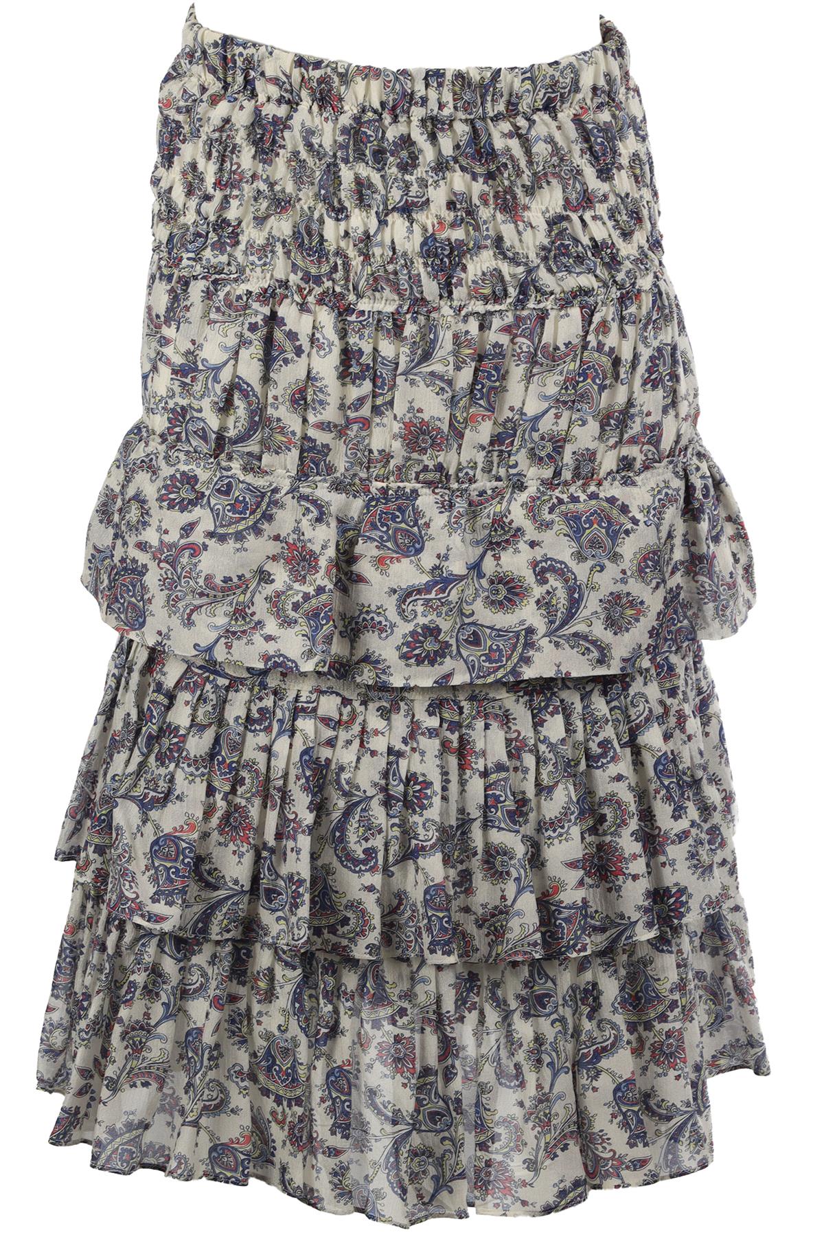 ISABEL MARANT MULTI SILK MIDI SKIRT FR 36 UK 8 US 4