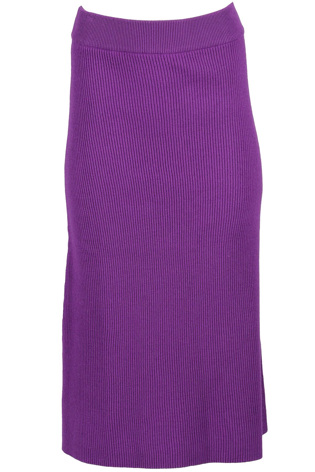 SEZANE PURPLE WOOL SKIRT MEDIUM