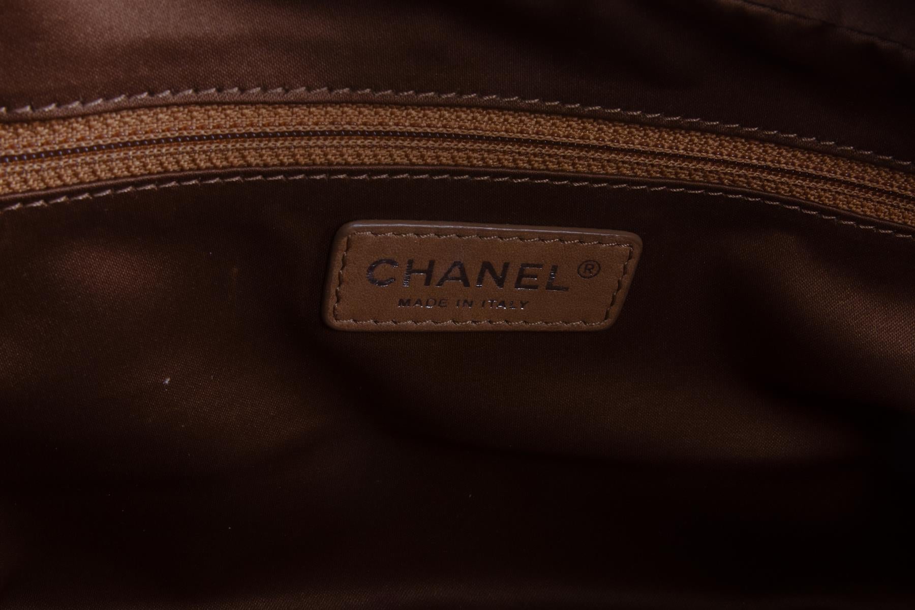 CHANEL TAN 2012-2013 CAVIAR LEATHER SHOULDER BAG