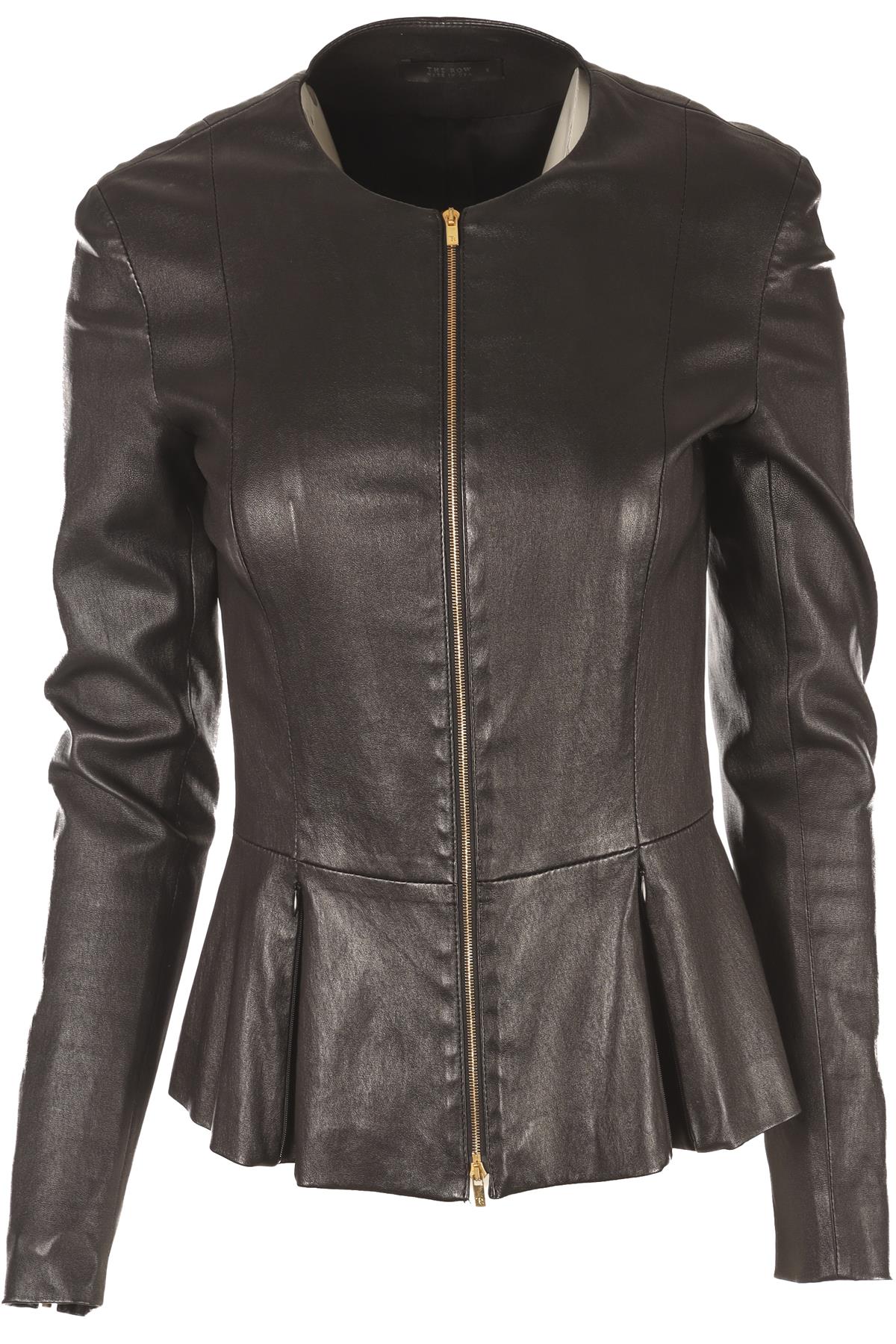 THE ROW BLACK LEATHER JACKET US 6 UK 10