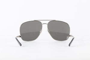 SAINT LAURENT SILVER METAL FRAME SUNGLASSES