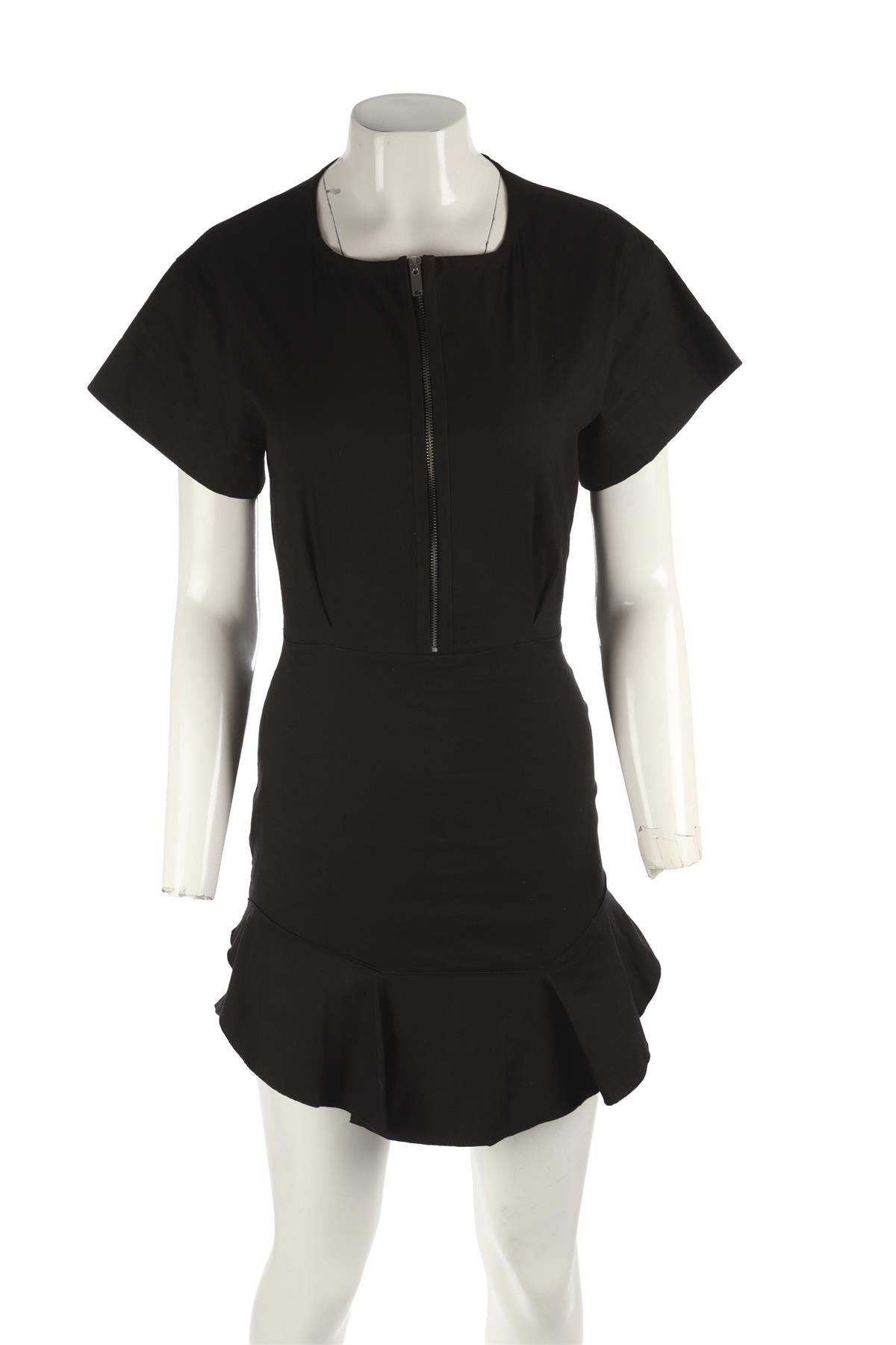 ISABEL MARANT ÉTOILE BLACK COTTON MINI DRESS FR 36 UK 8