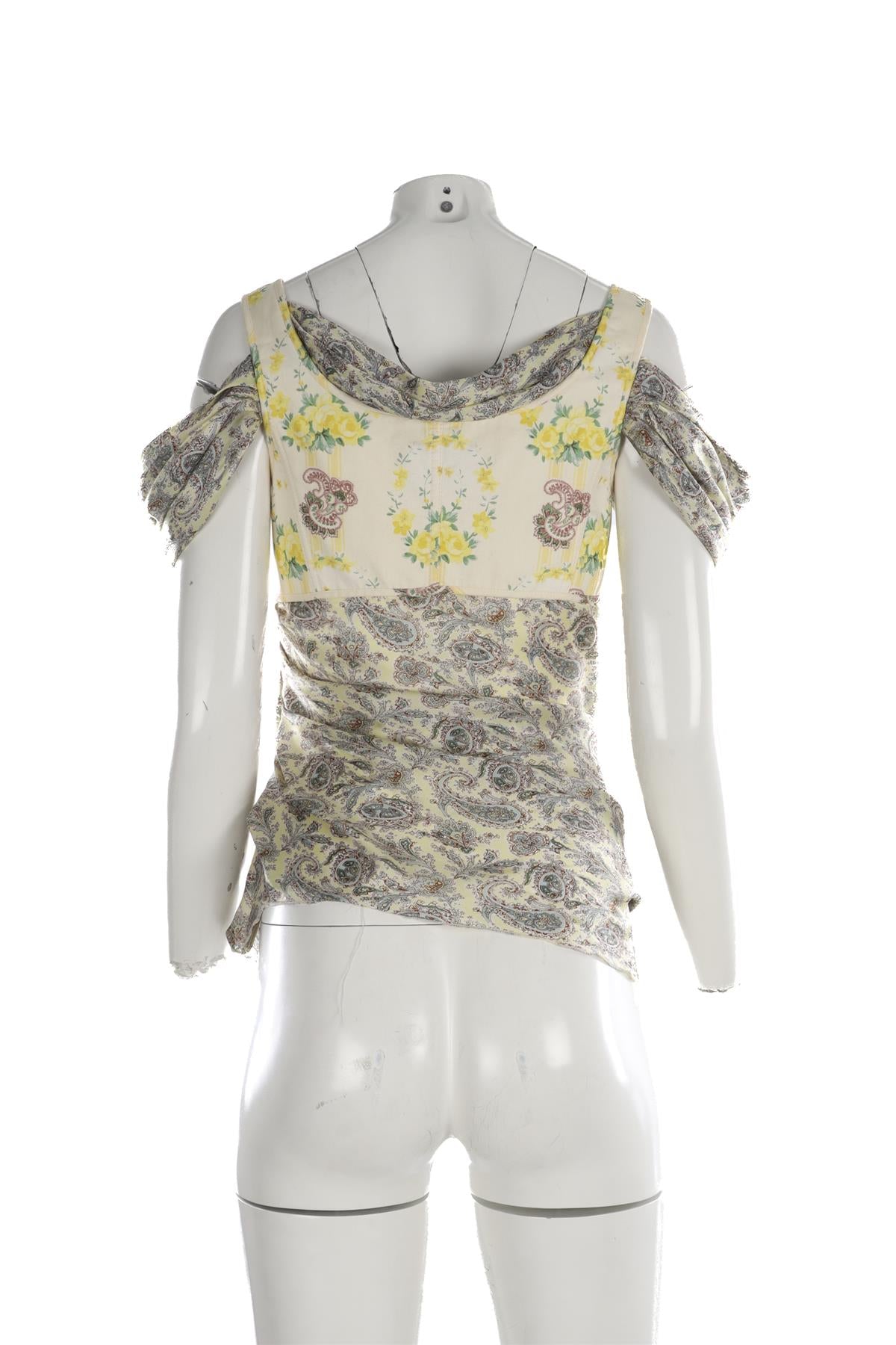 ALEXANDER MCQUEEN MULTI SILK TOP IT 42 UK 10