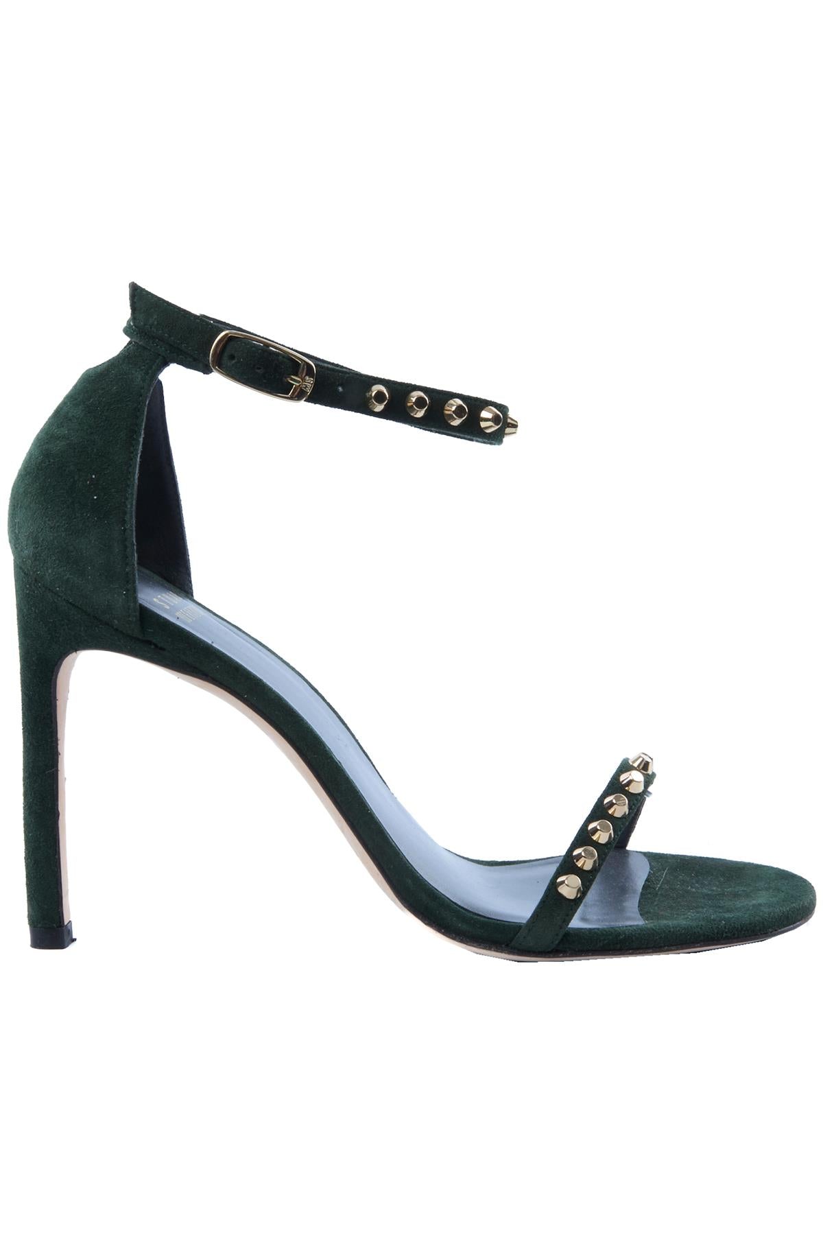 STUART WEITZMAN GREEN SUEDE SANDALS US 7.5 UK 4.5 EU 37.5