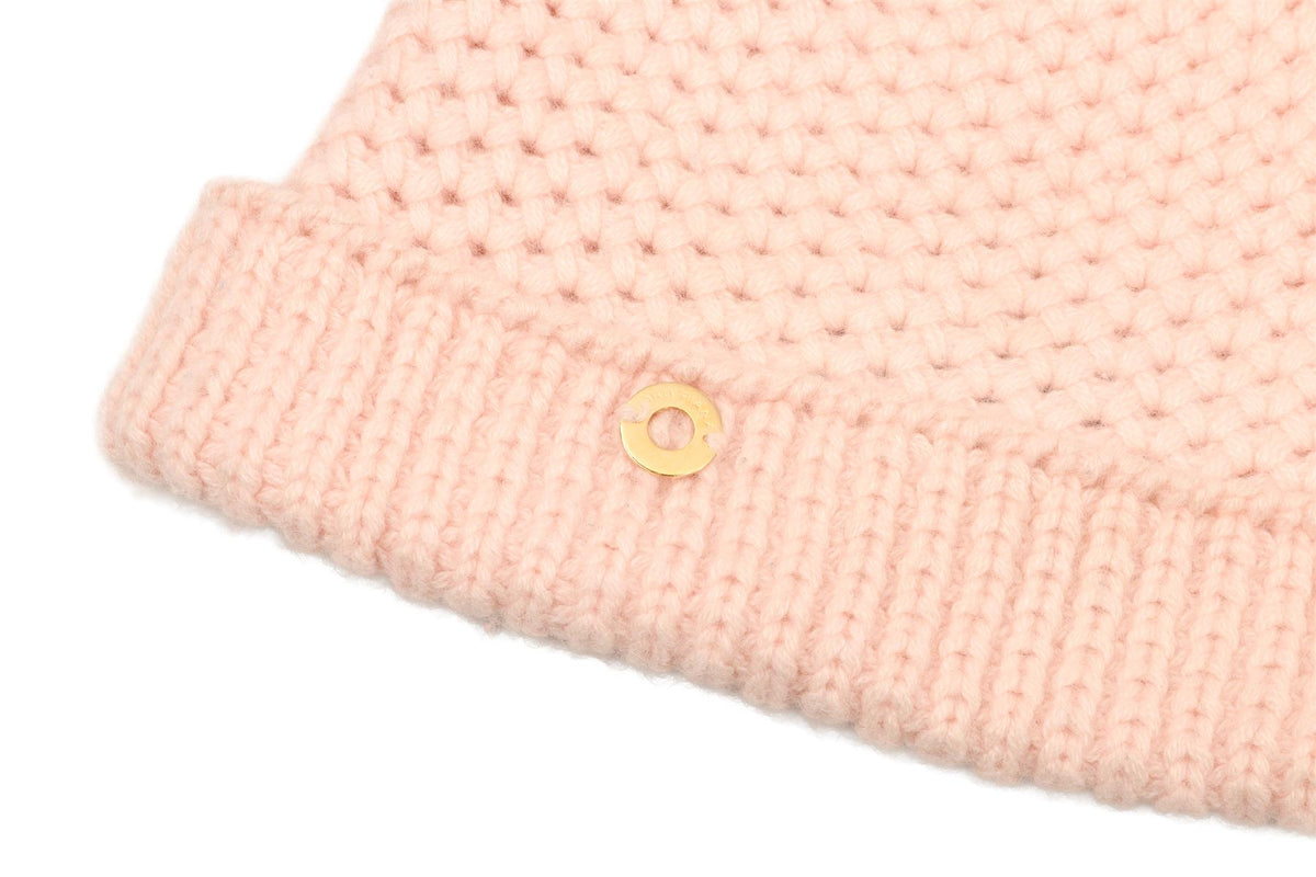 LORO PIANA PINK KIDS GIRLS BEANIE AND SCARF MEDIUM
