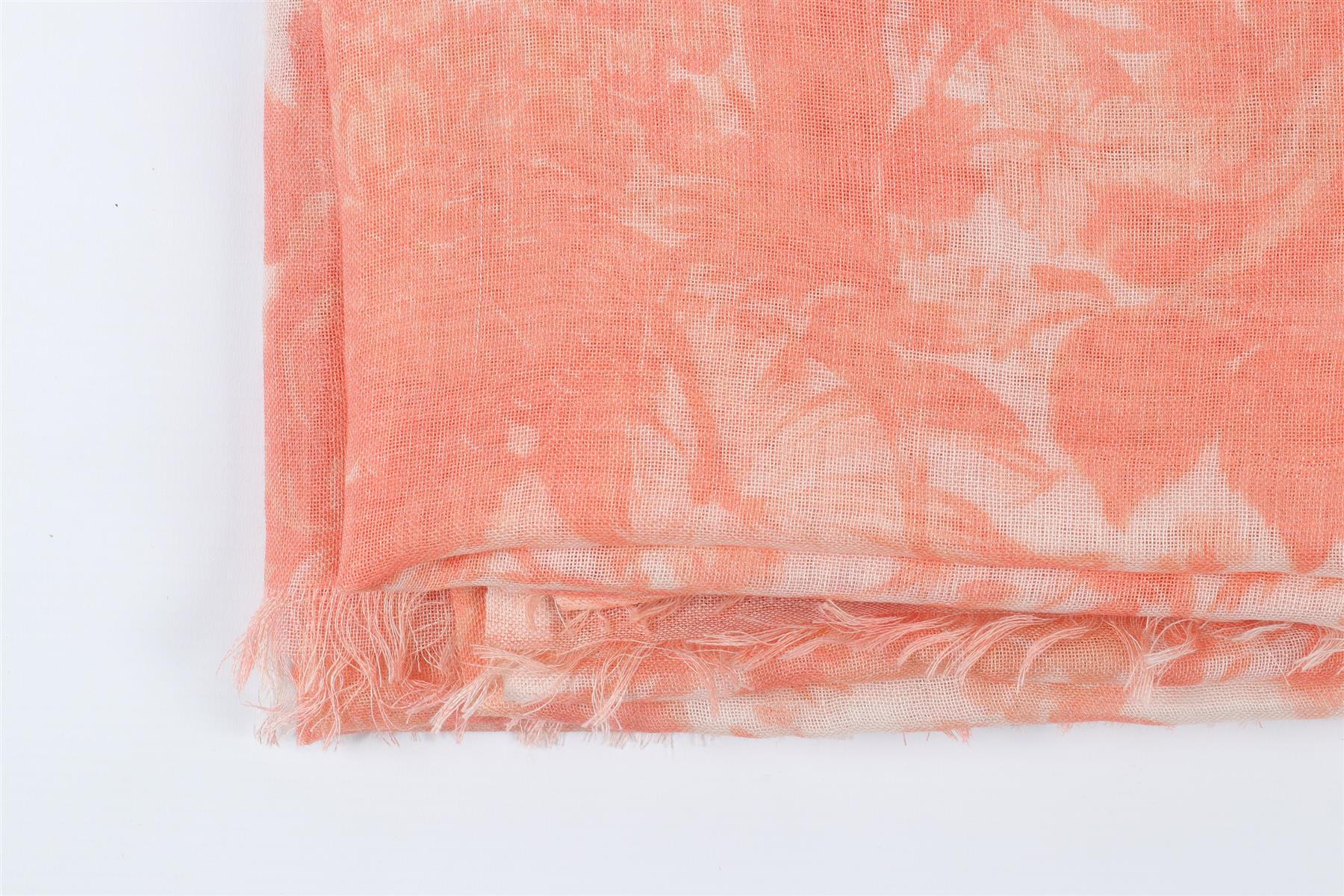 STELLA MCCARTNEY PEACH SILK SCARF