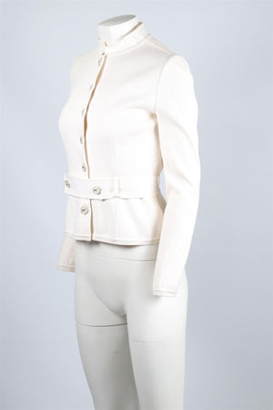 CHANEL CREAM 2012 WOOL CARDIGAN FR 40 UK 12