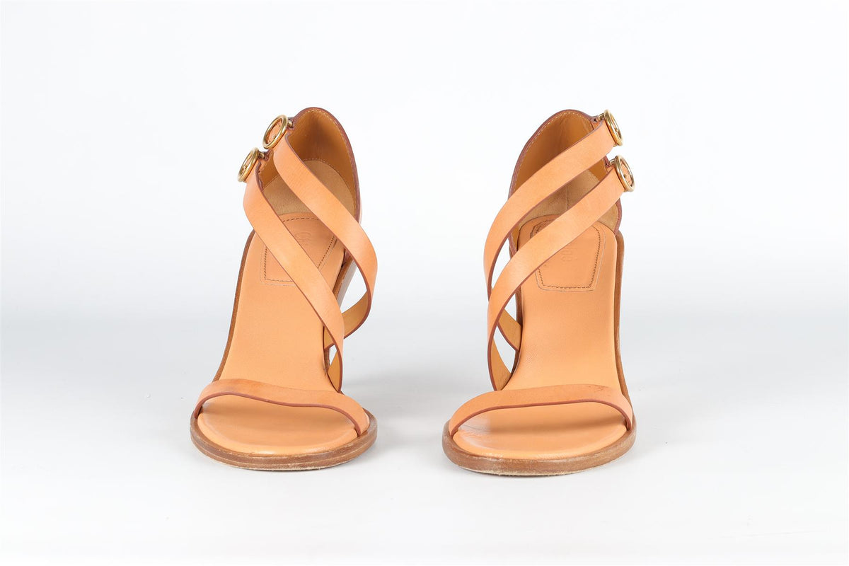 CHLOÉ TAN LEATHER SANDALS EU 38 UK 5 US 8