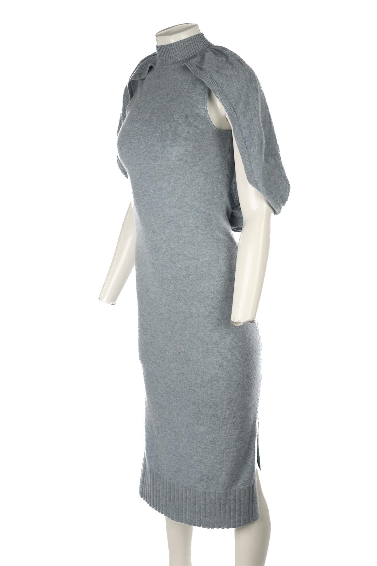 JONATHAN SIMKHAI BLUE CASHMERE MAXI DRESS XSMALL