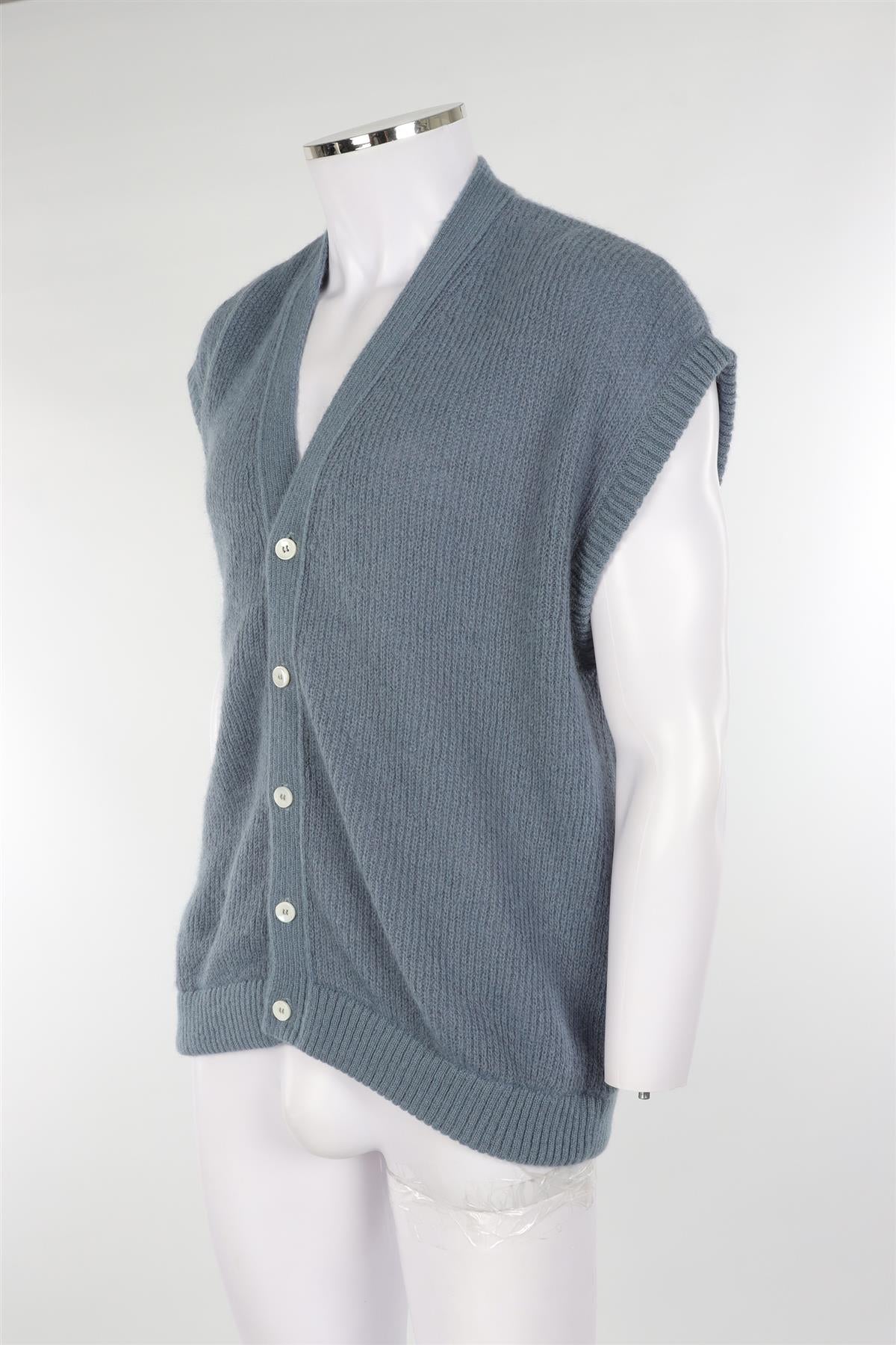 SECOND LAYER BLUE MEN'S WOOL VEST MEDIUM