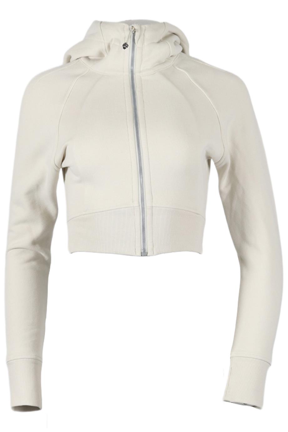 LULULEMON CROPPED COTTON BLEND HOODIE US 2 UK 6