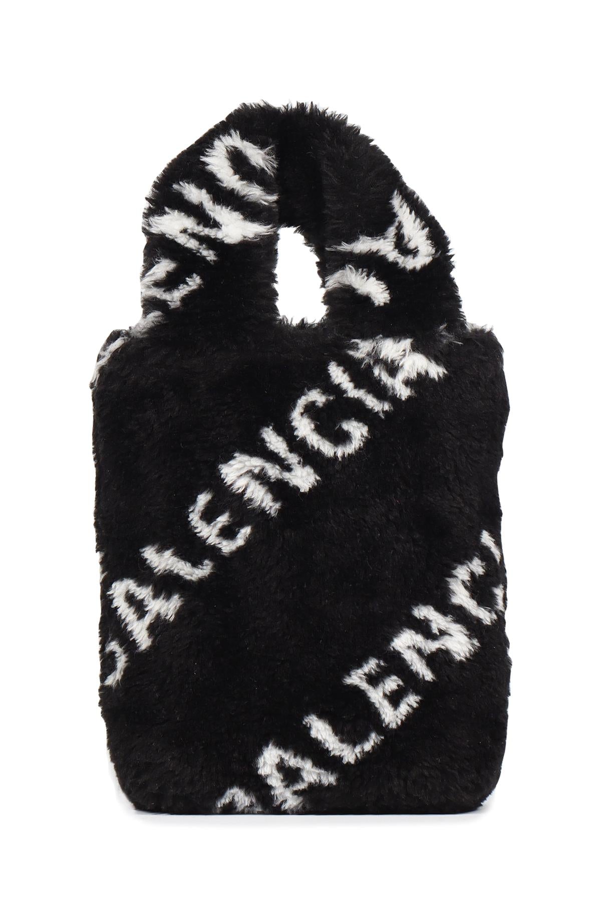 BALENCIAGA MINI FAUX FUR SHOULDER BAG
