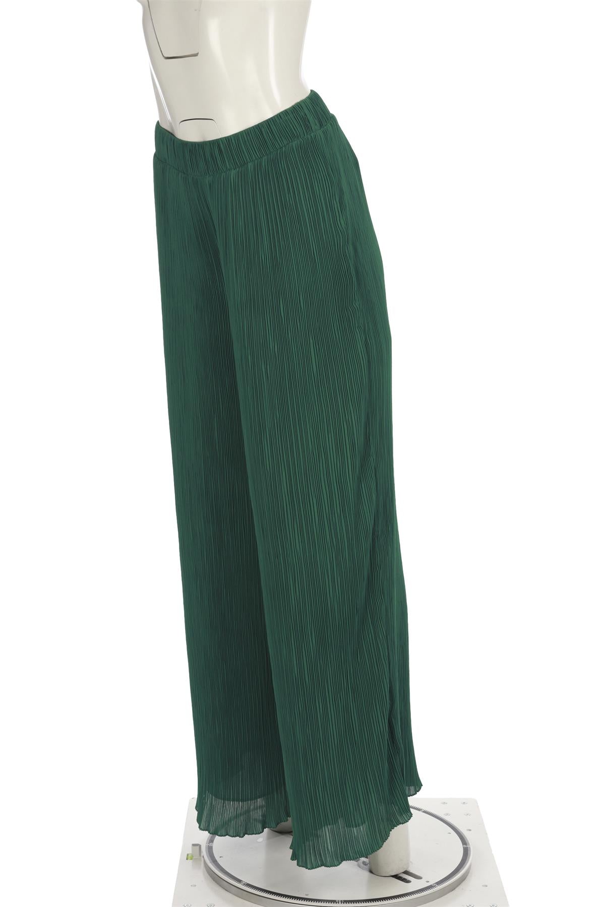 OFF-WHITE GREEN PLISSE WIDE LEG PANTS IT 40 UK 8