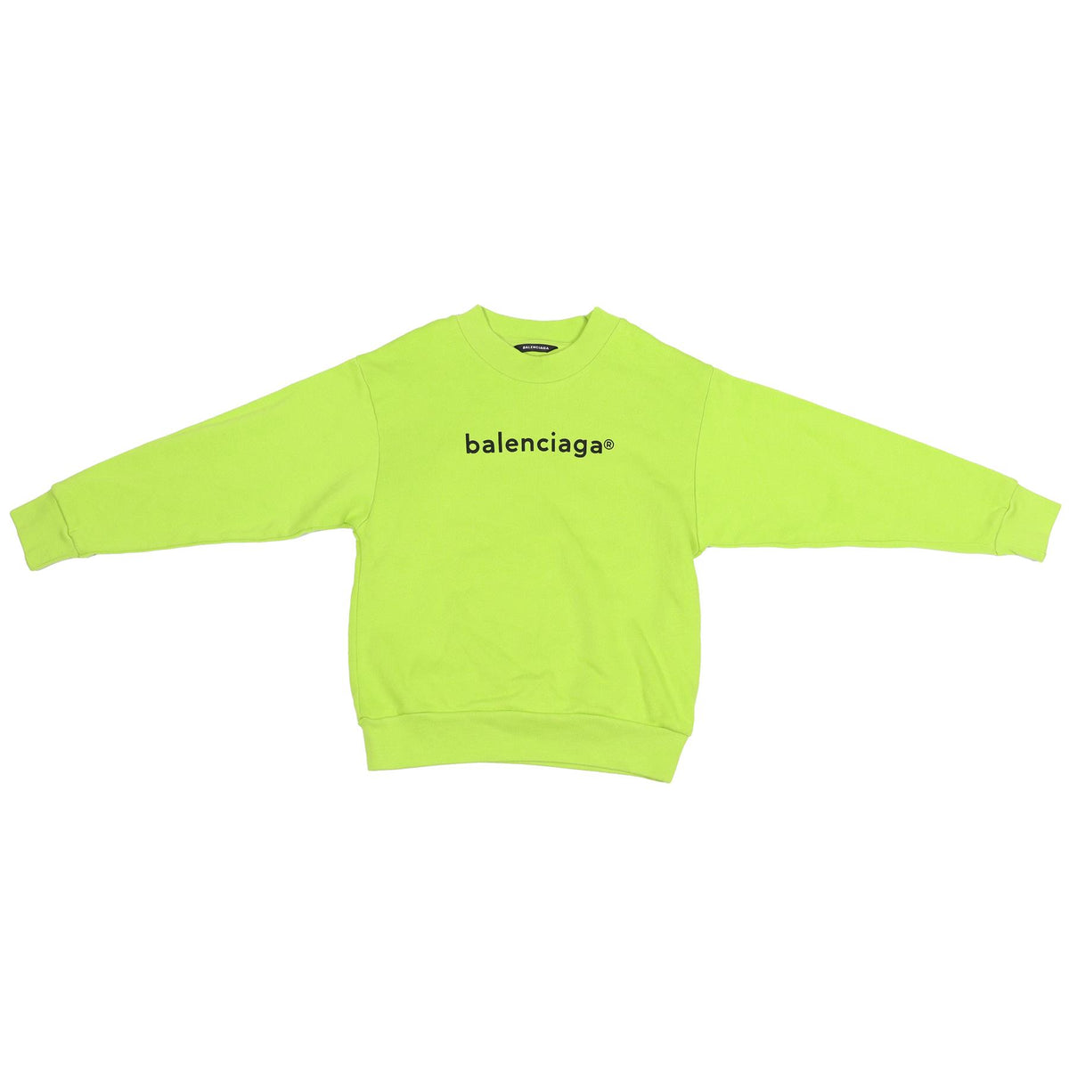 BALENCIAGA GREEN KIDS BOYS COTTON SWEATSHIRT 6 YEARS