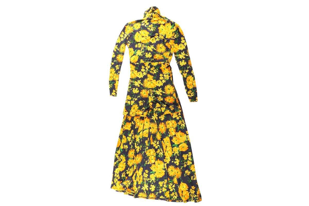 BALENCIAGA MULTI JERSEY MAXI DRESS FR 36 UK 8