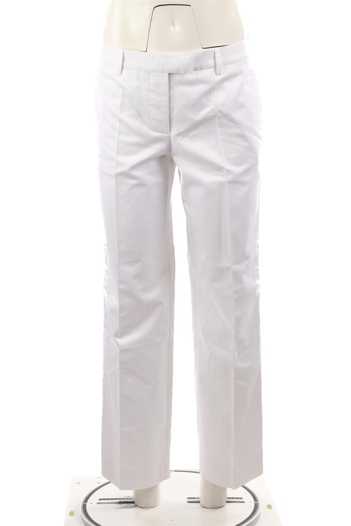MIU MIU WHITE COTTON STRAIGHT LEG PANTS IT 42 UK 10