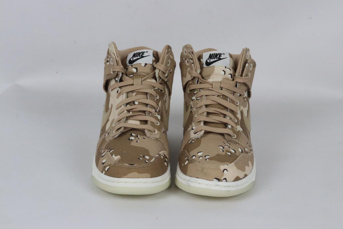NIKE DUNK CAMOUFLAGE PRINT CANVAS HIGH TOP SNEAKERS EU 39 UK 5.5 US 8