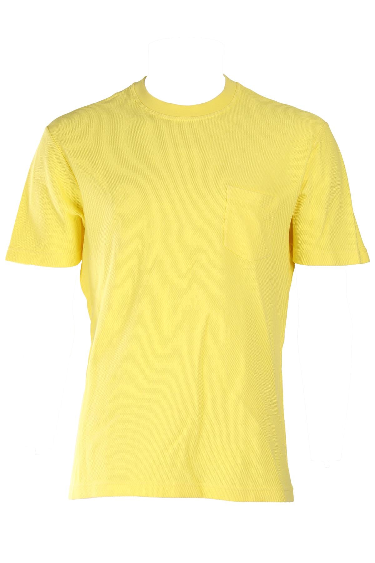 LORO PIANA YELLOW MEN'S COTTON TOP MEDIUM