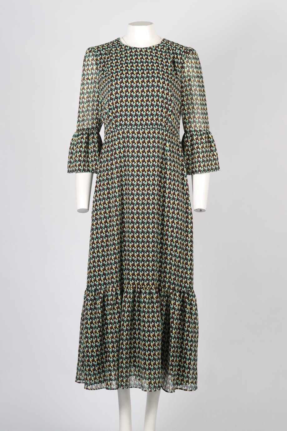 CEFINN PRINTED CREPE MAXI DRESS UK 14