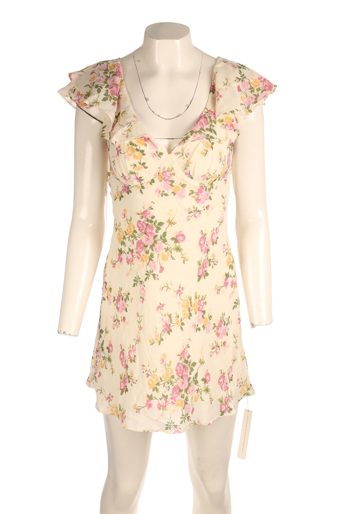 REFORMATION MULTI CREPE MINI DRESS US 2