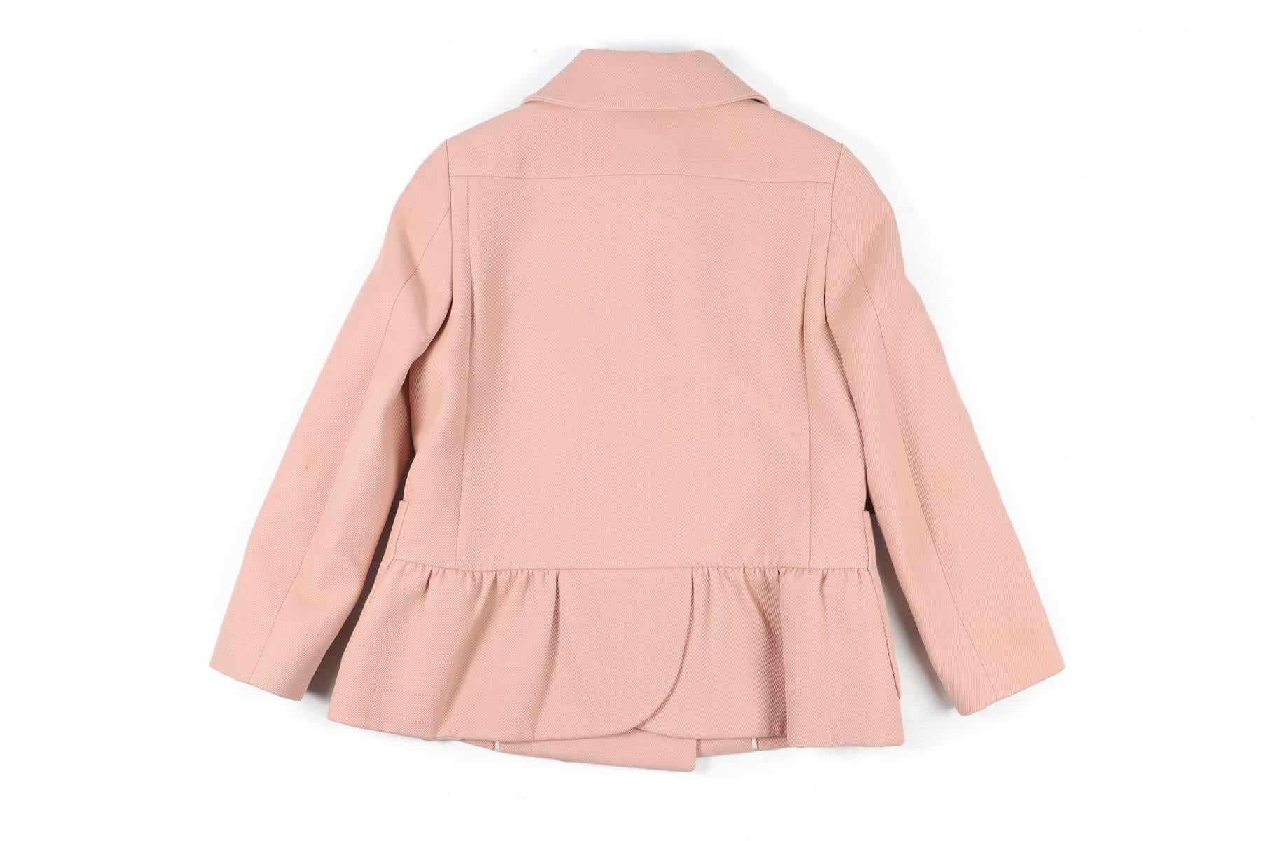 MIU MIU PINK COTTON JACKET IT 36 UK 4