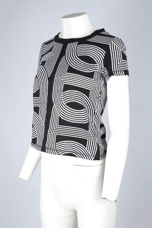 HERMÈS BLACK COTTON T-SHIRT IT 42 UK 10