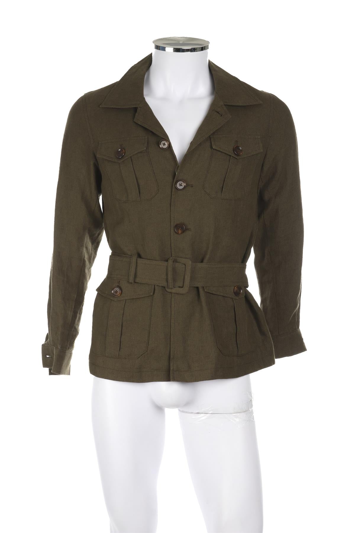 THE BROWN HOUSE MENS GREEN LINEN JACKET UK/US 36 FR 36 IT 46
