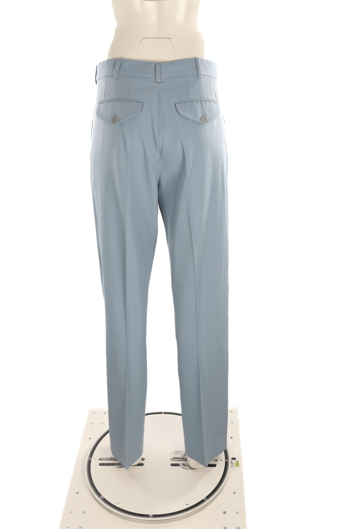 STELLA MCCARTNEY BLUE WOOL STRAIGHT LEG PANTS IT 44 UK 12