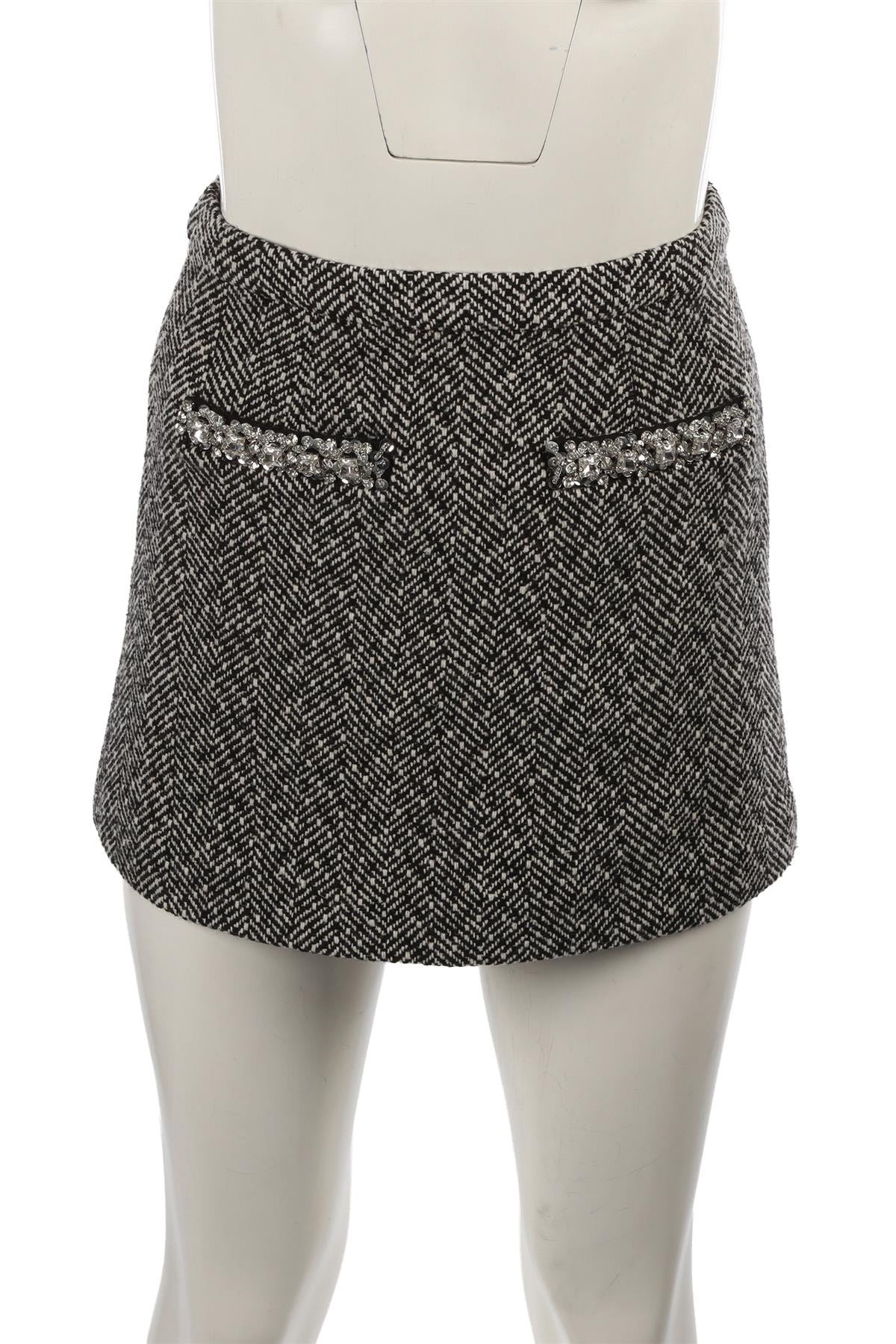 MULTI WOOL MINI SKIRT
