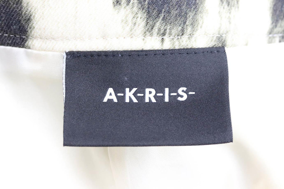 AKRIS PRINTED WOOL BLEND SKIRT US 4 UK 8
