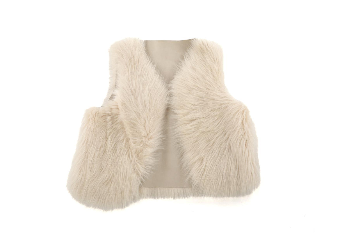 BONPOINT BEIGE KIDS GIRLS GILET 5 YEARS