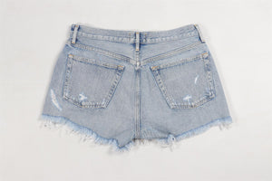 AGOLDE BLUE HIGH RISE DENIM SHORTS W29 UK 10-12