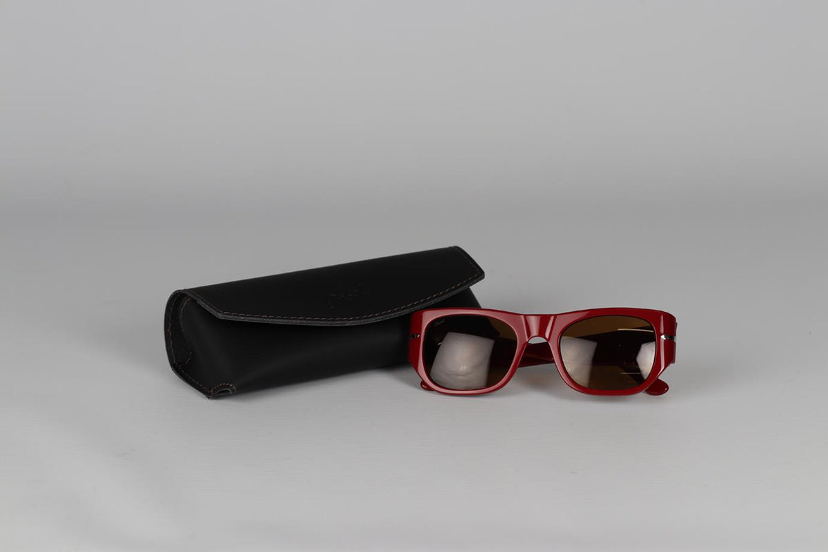 PERSOL SQUARE FRAME ACETATE SUNGLASSES