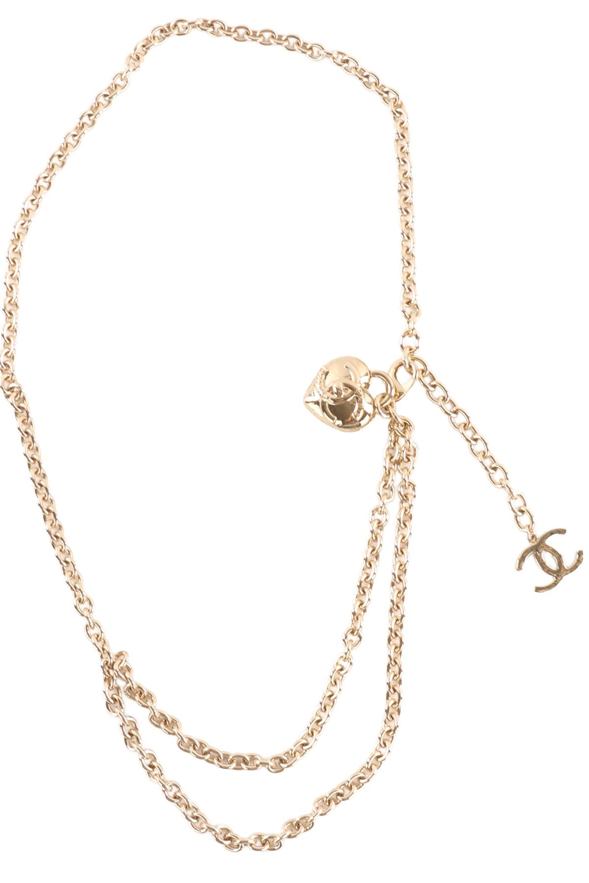 CHANEL GOLD 2022 HEART CHAIN WAIST BELT