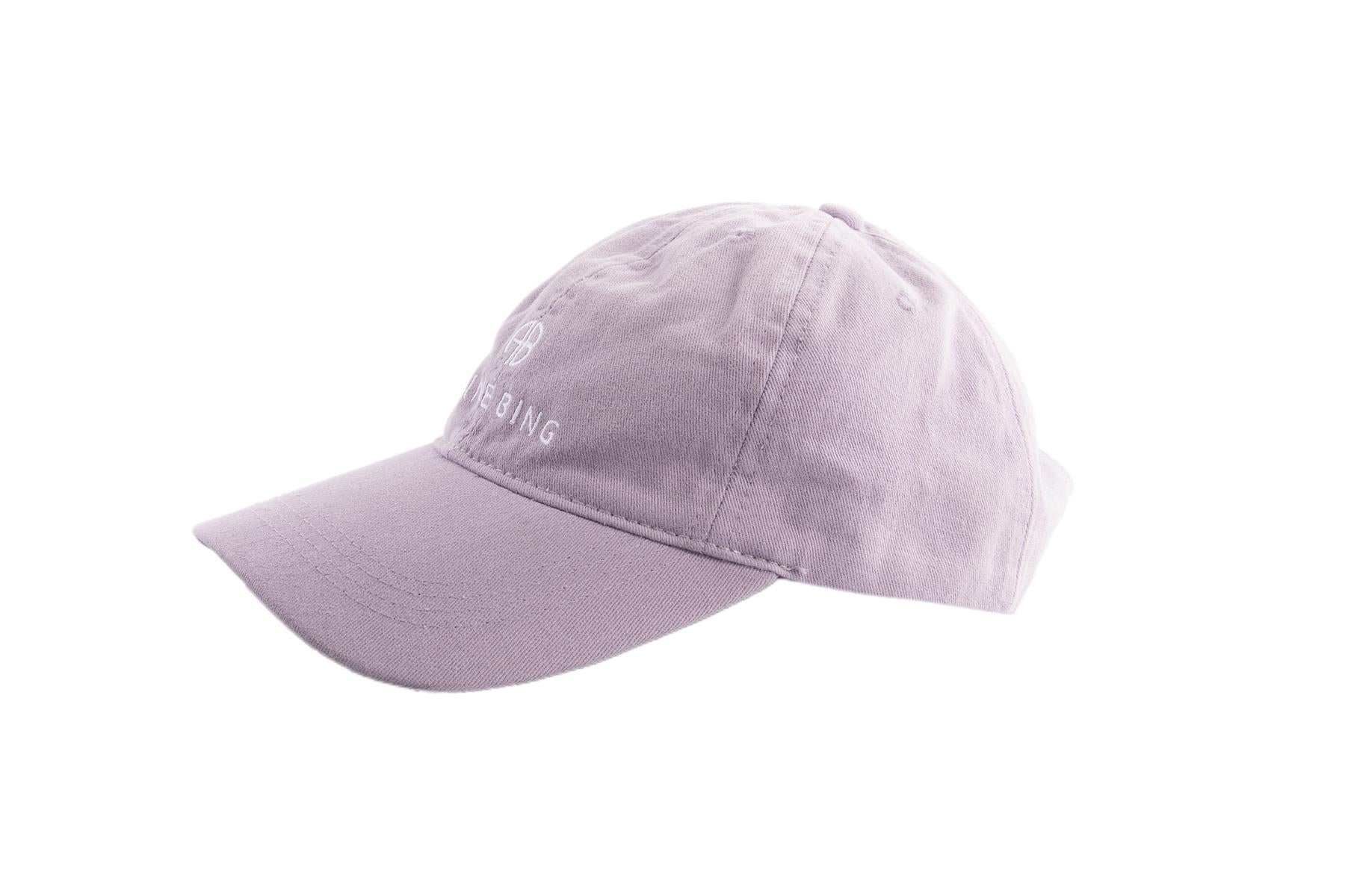 ANINE BING PURPLE COTTON BASEBALL CAP ONE SIZE
