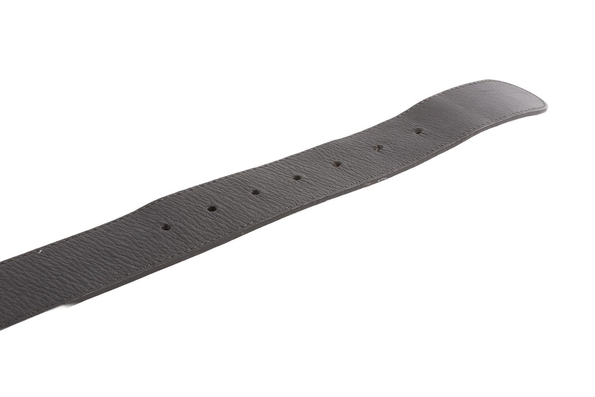 BLACK GG LEATHER WAIST BELT