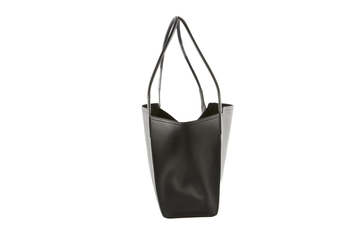 VICTORIA BECKHAM BLACK VICTORIA LEATHER TOTE BAG