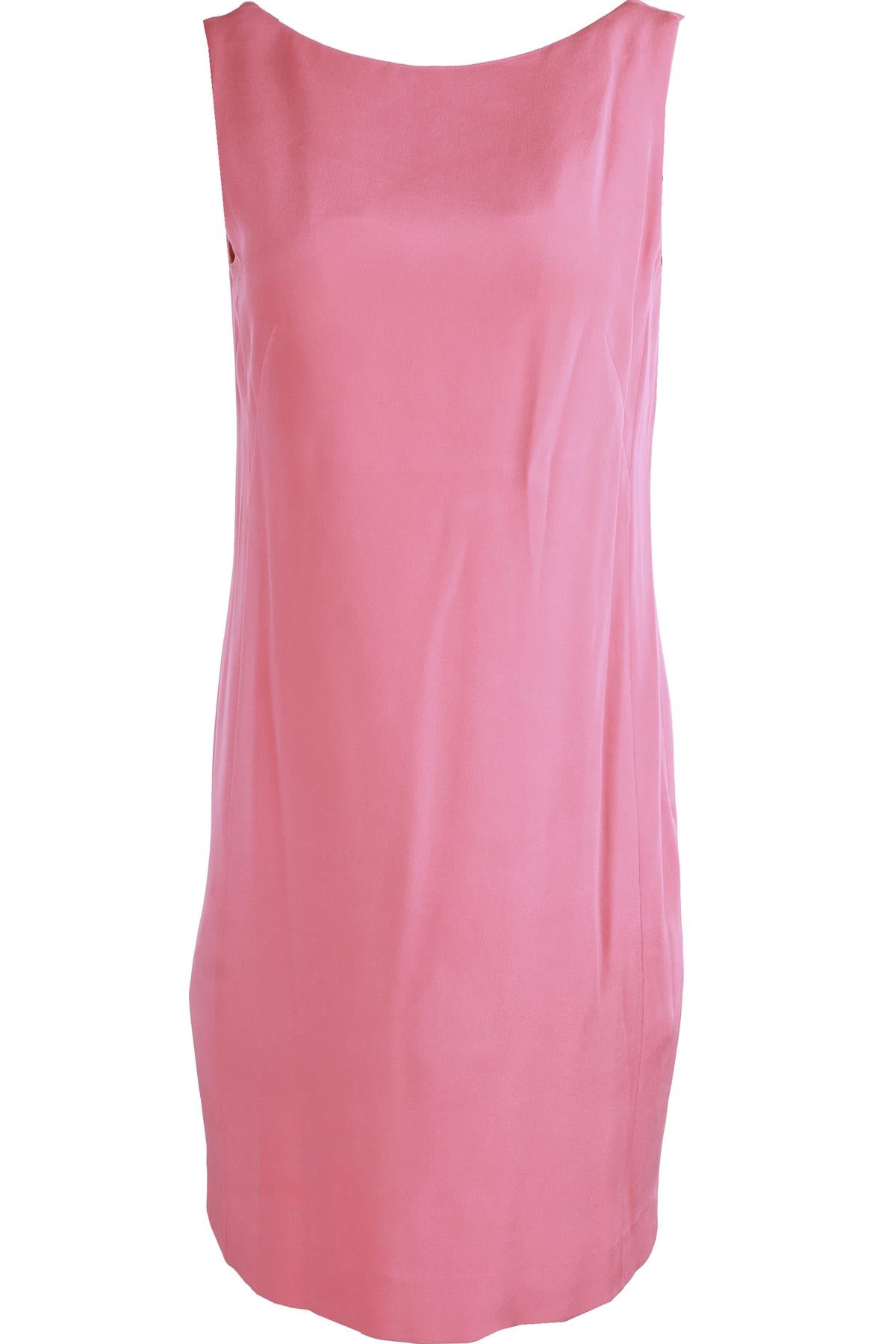 AKRIS PINK SILK MIDI DRESS US 8 UK 12
