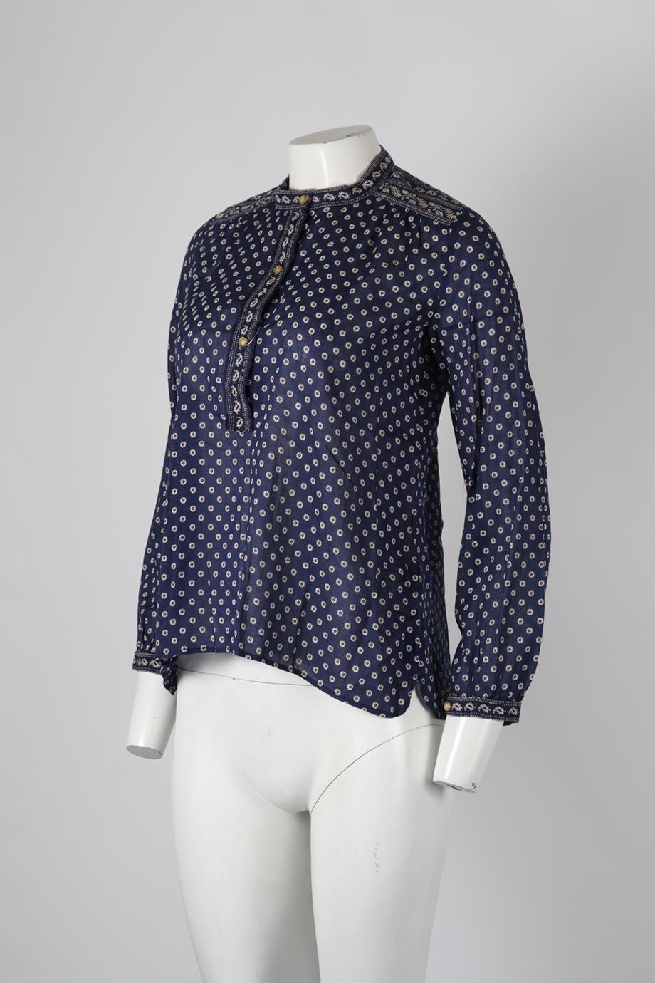 ISABEL MARANT ÉTOILE PRINTED COTTON TOP FR 34 UK 6