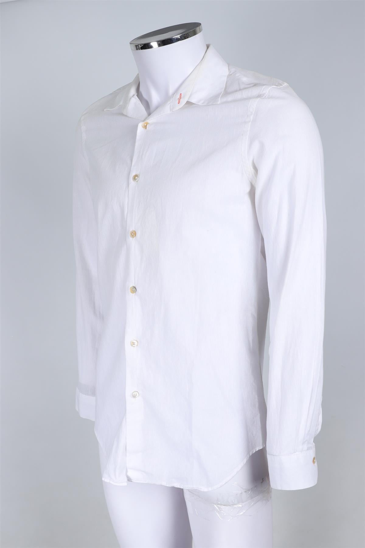 PAUL SMITH WHITE MEN'S LINEN SHIRT SMALL
