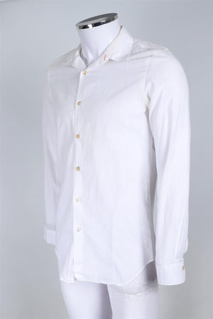 PAUL SMITH WHITE MEN'S LINEN SHIRT SMALL